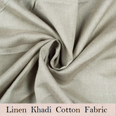Linen Khadi Cotton Light Gray Fabric