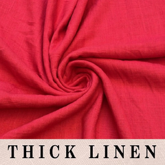 Linen Red cotton fabric