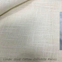 Linan Slub Offwhite Cotton Fabric