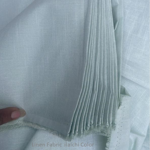 Linen Pista Green Fabric
