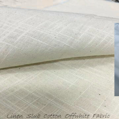 Linan Slub Offwhite Cotton Fabric
