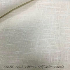 Linan Slub Offwhite Cotton Fabric