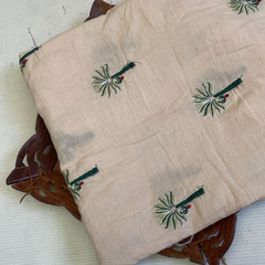 Cotton with embroidery work fabric