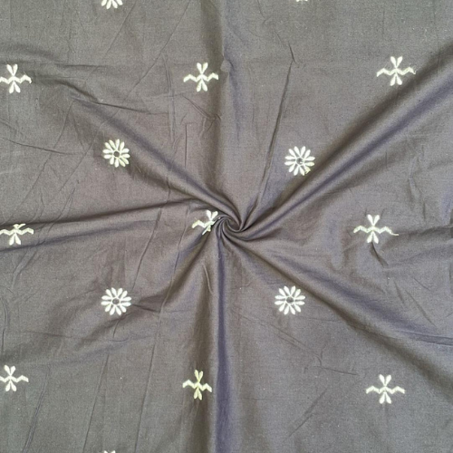 Cotton with embroidery work fabric
