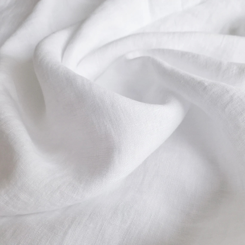 Crystal fashion Linen Full White Fabric