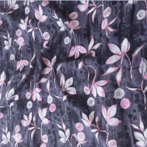 Muslin Silk Printed Fabric