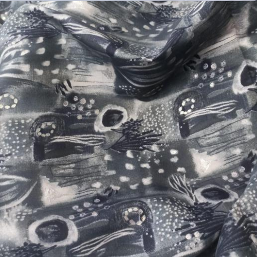 Muslin Silk Printed Fabric