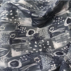 Muslin Silk Printed Fabric