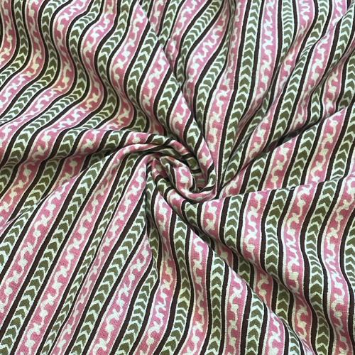Linen Slub Cotton Printed Fabric