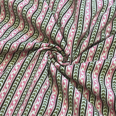 Linen Slub Cotton Printed Fabric