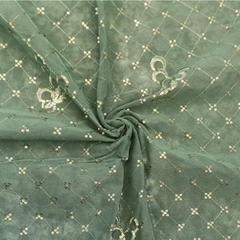Georgette with embroidery work fabric