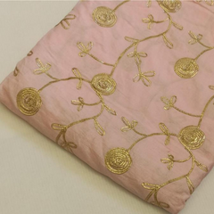 Georgette with embroidery work fabric