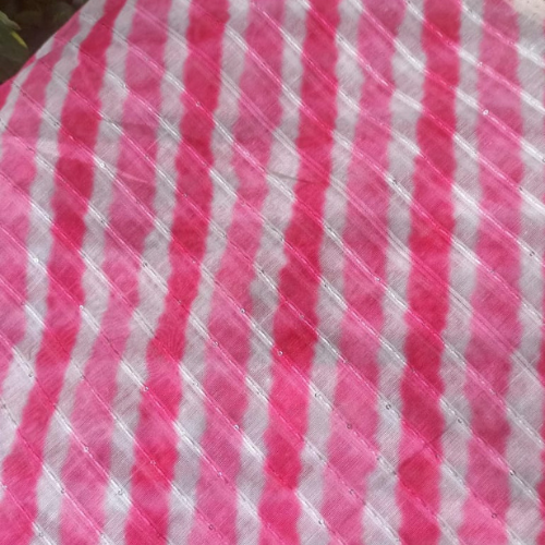 Chanderi silk Fabric with Embroidery Work