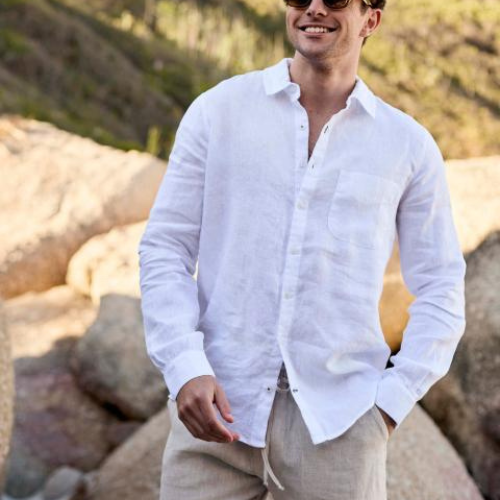 German Linen Full White Fabric