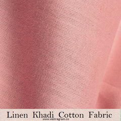 Linen Khadi Cotton Light pink Fabric