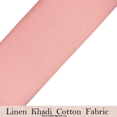 Linen Khadi Cotton Light pink Fabric
