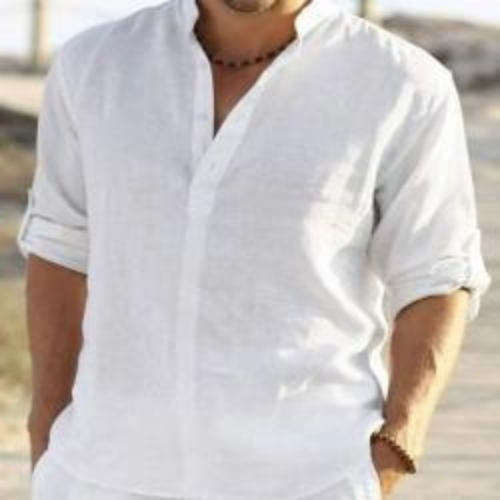 German Linen Full White Fabric