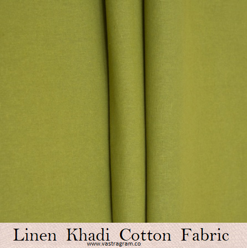 Linen Khadi Cotton Mahandi Fabric