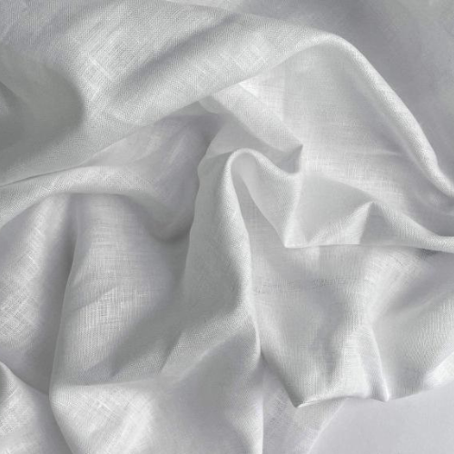 Rganic fashion Linen Full White Fabric